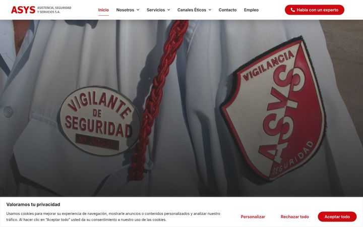 Screenshot of asys.es