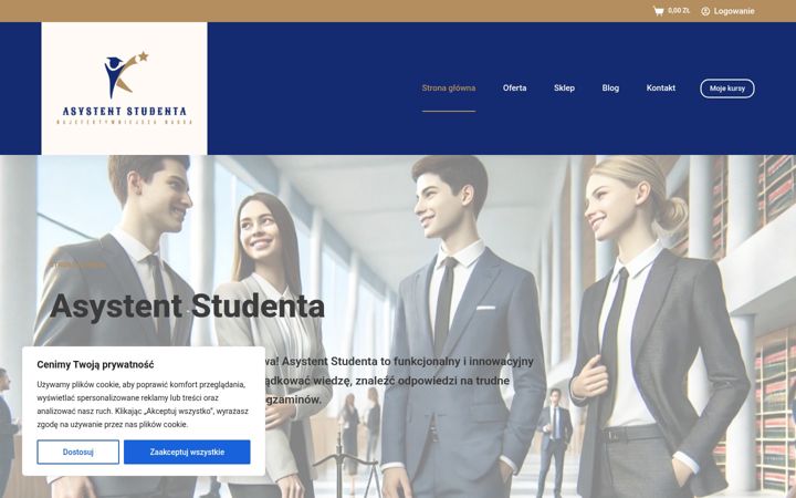 Screenshot of asystentstudenta.pl