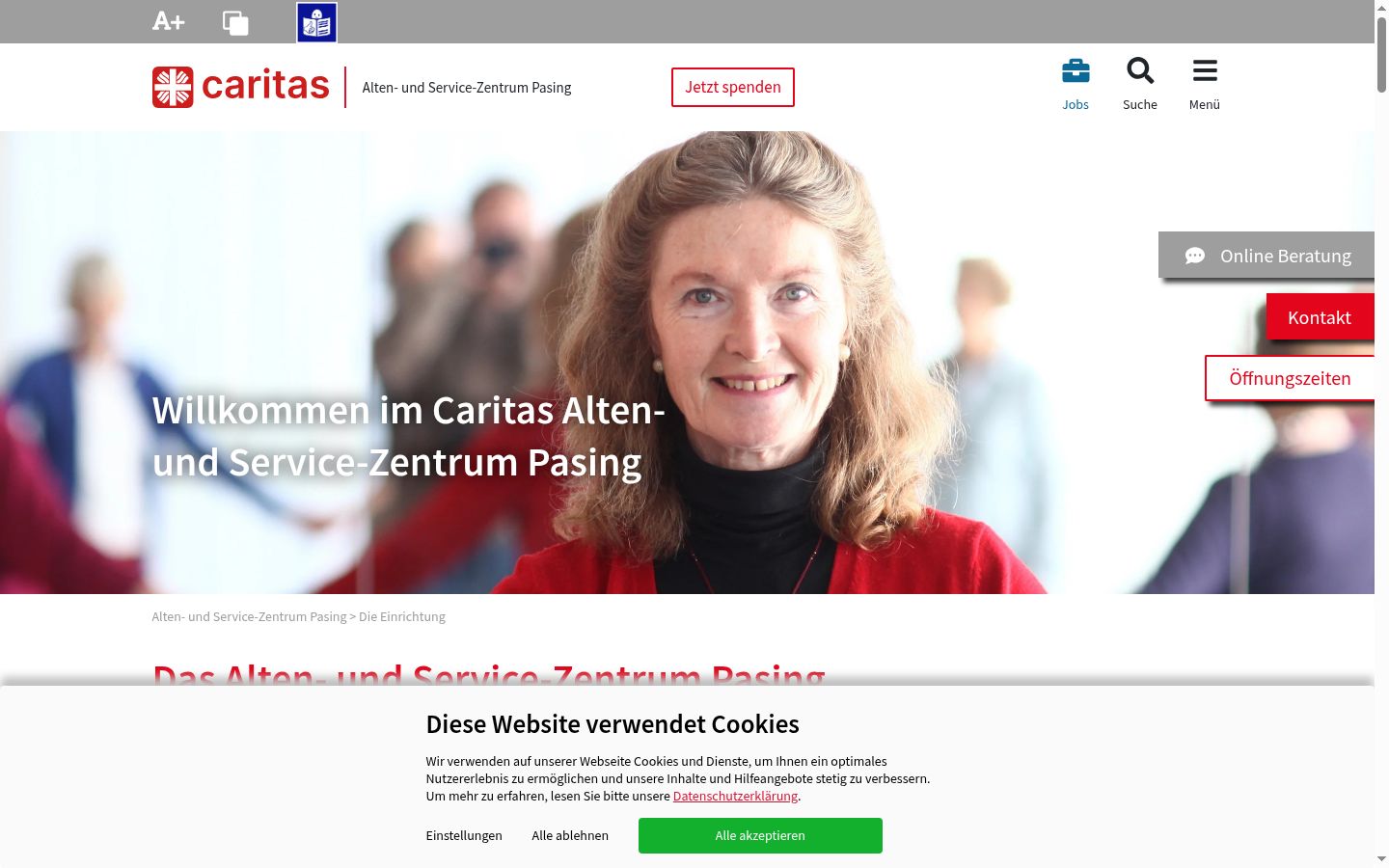 Ekrānuzņēmums ar piekrišanas baneri, kas tika rādīts pirms jebkādas mijiedarbības