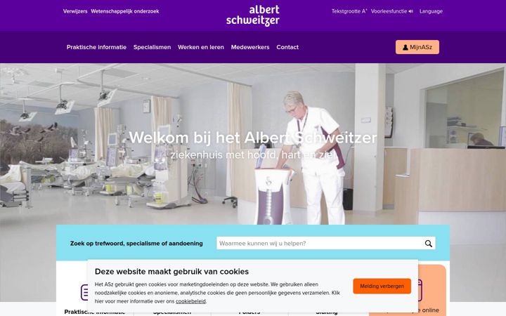 Screenshot of asz.nl