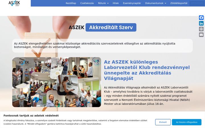 Screenshot of aszek.hu