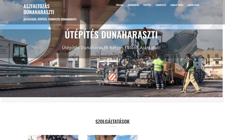 Capture d'écran de aszfaltozasdunaharaszti.hu