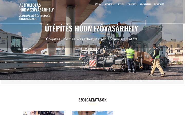Екранна снимка на aszfaltozashodmezovasarhely.hu