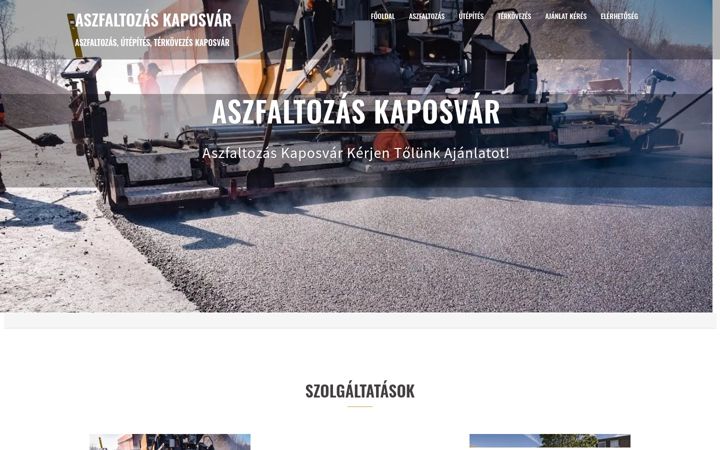 Екранна снимка на aszfaltozaskaposvar.hu