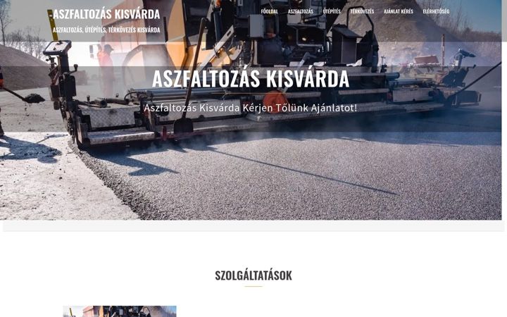 Екранна снимка на aszfaltozaskisvarda.hu