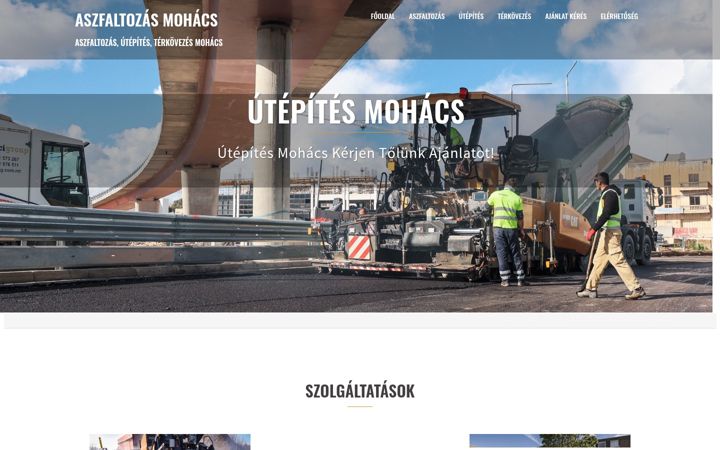 Screenshot of aszfaltozasmohacs.hu