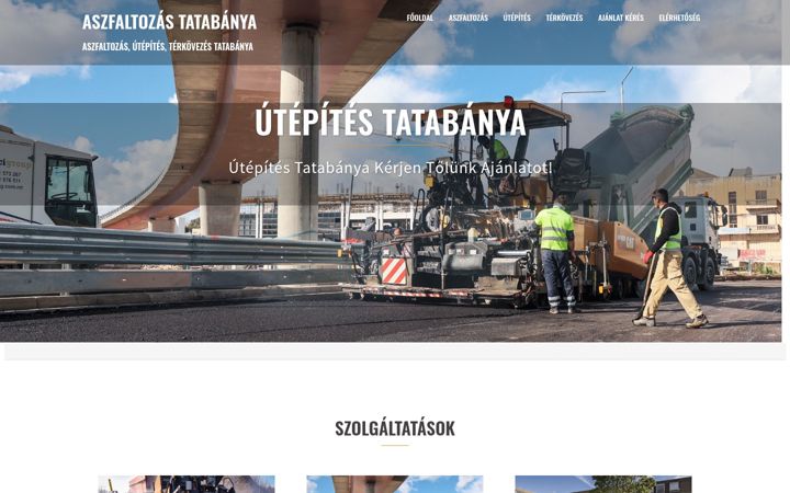Ekrānuzņēmums no aszfaltozastatabanya.hu