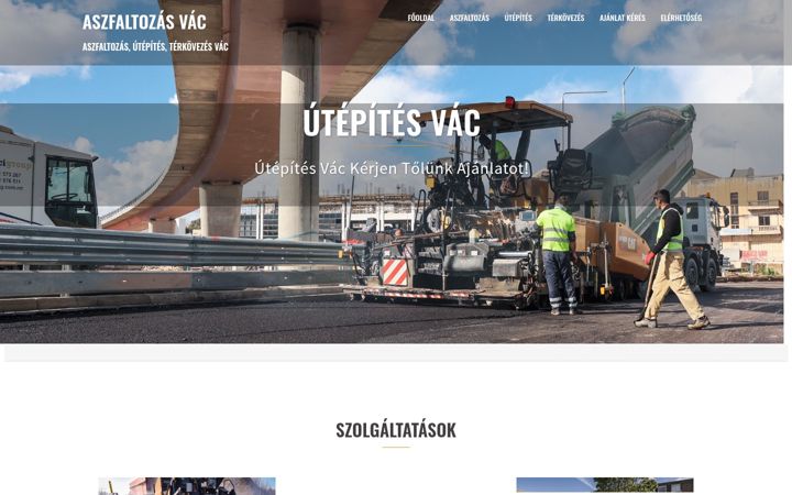 Screenshot of aszfaltozasvac.hu