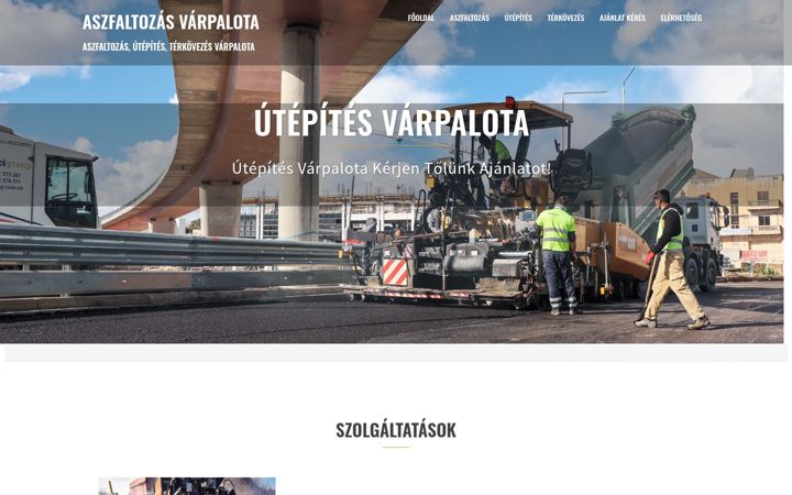 Screenshot of aszfaltozasvarpalota.hu