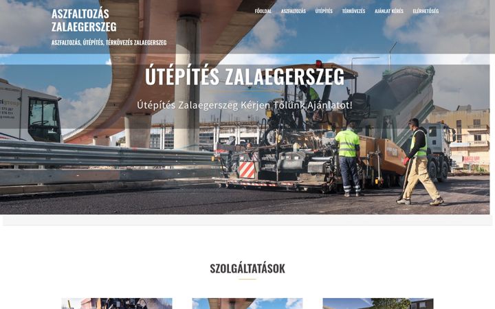 Screenshot of aszfaltozaszalaegerszeg.hu