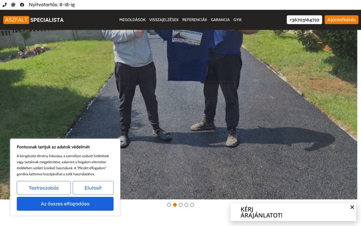 Ekrānuzņēmums no aszfaltspecialista.hu