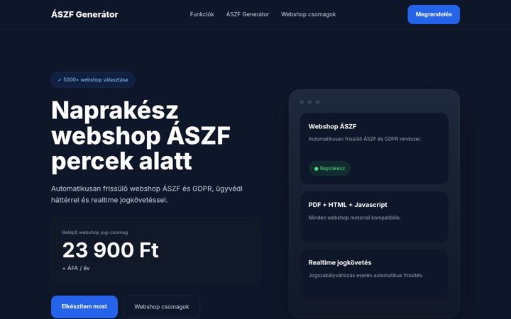Screenshot of aszfgenerator.hu