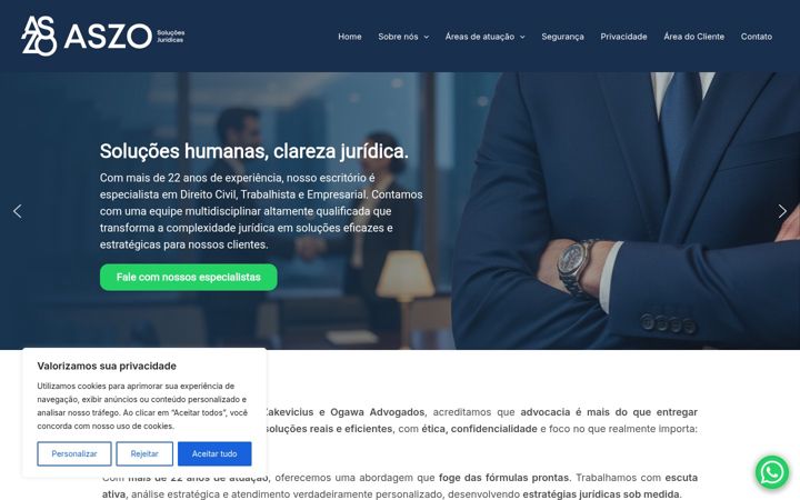 Screenshot of aszo.com.br
