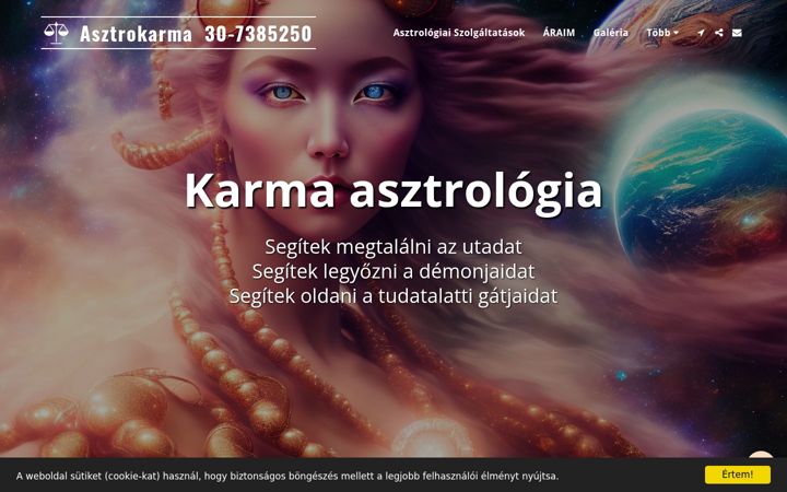 Екранна снимка на asztrokarma.hu