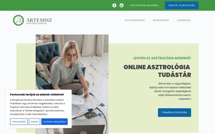 Екранна снимка на asztrologiawebshop.hu