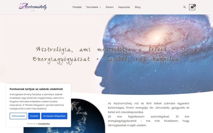 Screenshot ta' asztromuhely.com