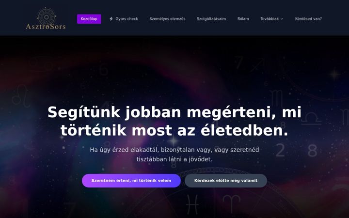 Screenshot of asztrosors.hu