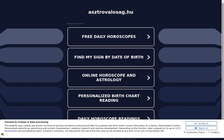 Screenshot of asztrovalosag.hu