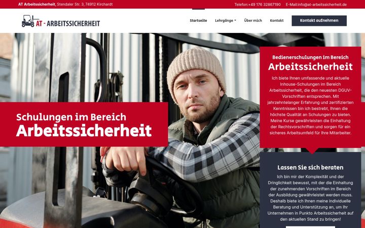Capture d'écran de at-arbeitssicherheit.de