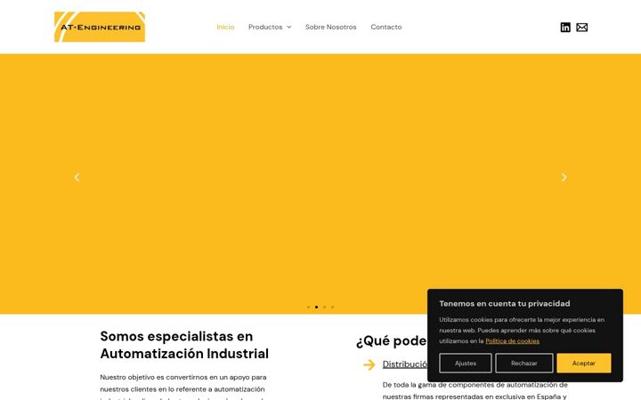 Screenshot van at-engineering.es