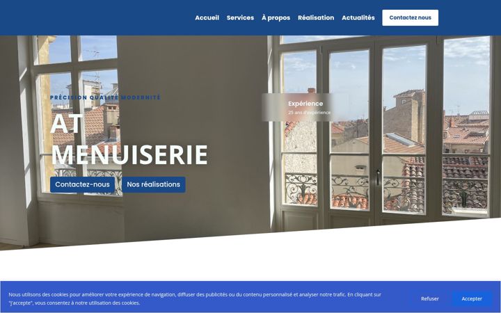Екранна снимка на at-menuiserie.fr