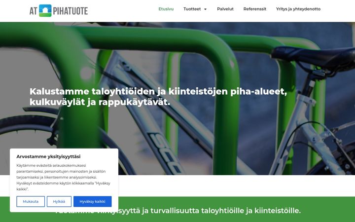 Screenshot of at-pihatuote.fi