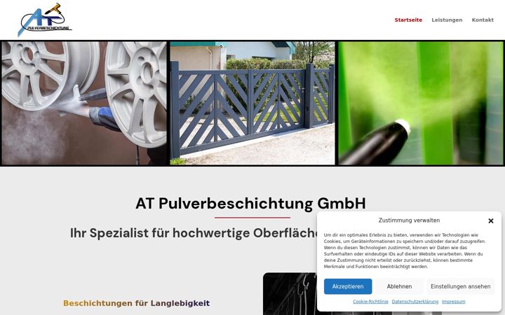 Screenshot ta' at-pulverbeschichtung.de