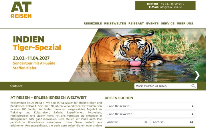 Screenshot of at-reisen.de