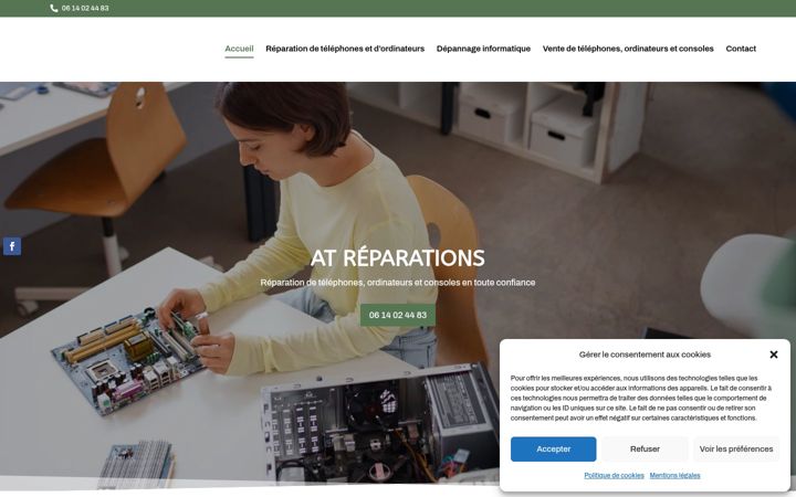 Screenshot of at-reparations.fr