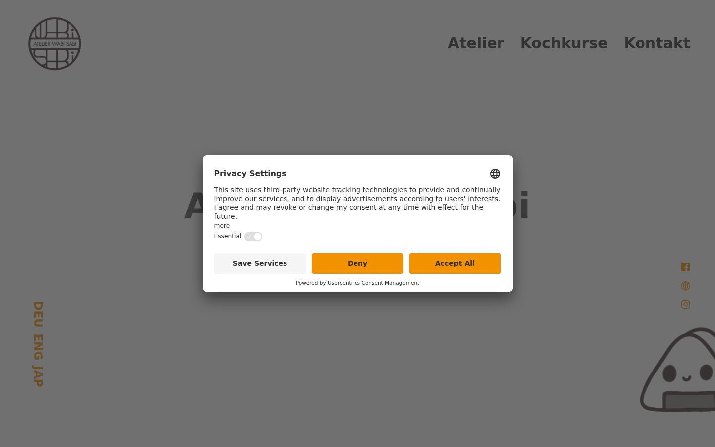 Screenshot del banner di consenso mostrato prima di qualsiasi interazione