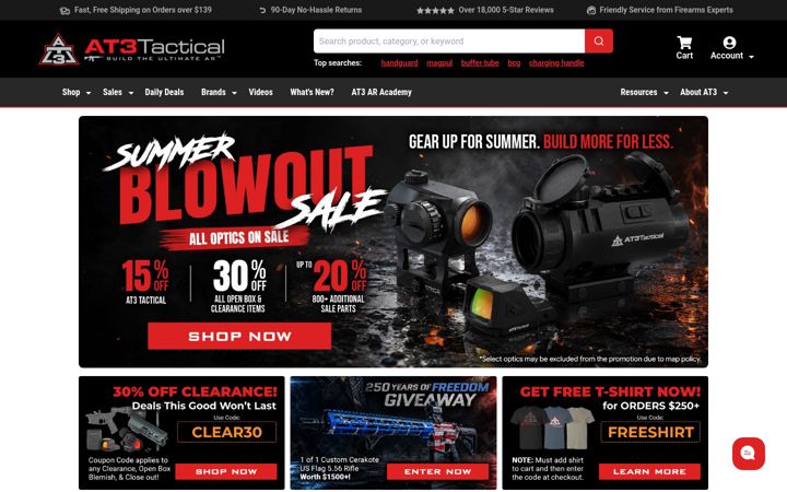Skärmbild av at3tactical.com