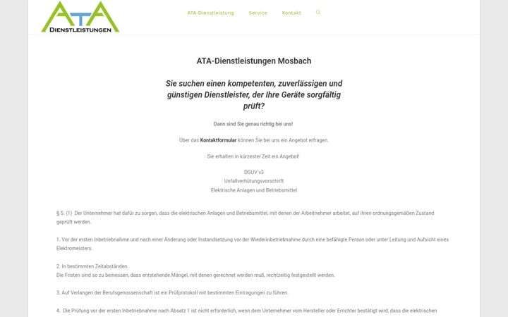 Ekrānuzņēmums no ata-dienstleistungen.de