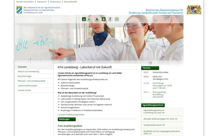 Screenshot of ata-landsberg.bayern.de