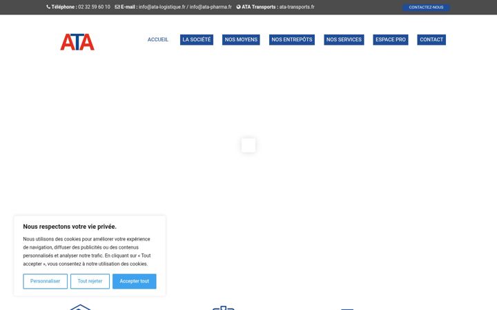 Екранна снимка на ata-logistique.fr