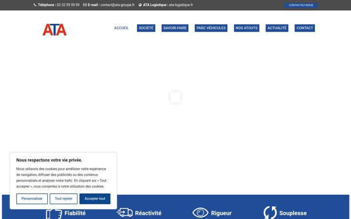 Screenshot of ata-transports.fr