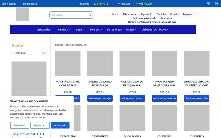 Skærmbillede af atacadao199.com.br