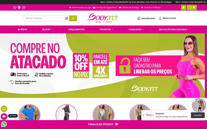 Zrzut ekranu atacadobodyefit.com.br