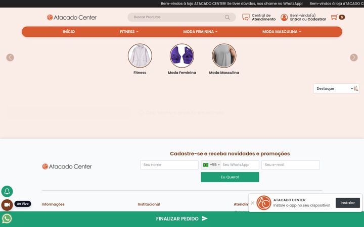 Zrzut ekranu atacadocenter.com.br