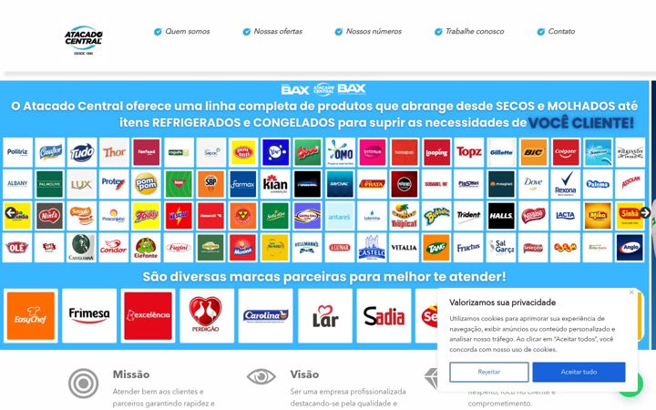 Zrzut ekranu atacadocentral.com.br