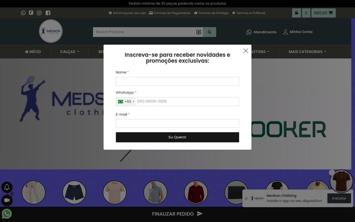 Képernyőkép: atacadomedson.com.br