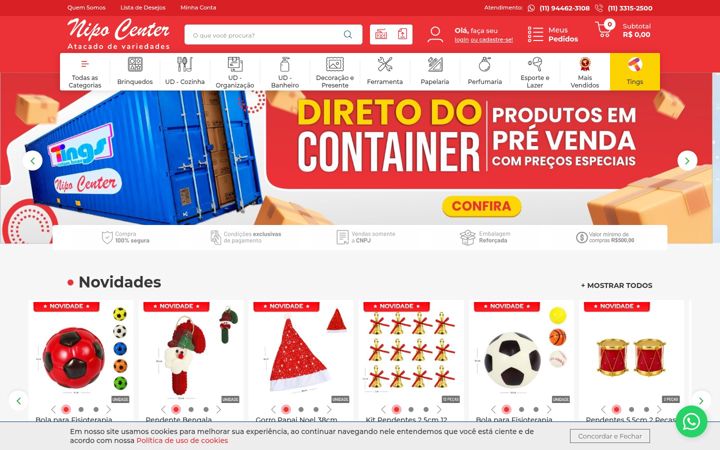 Screenshot of atacadonipocenter.com.br