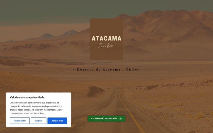 Screenshot of atacamatours.com.br
