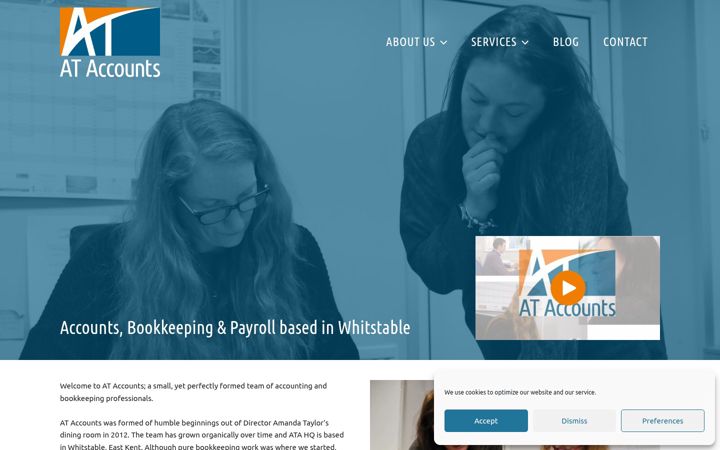 Kuvakaappaus sivustosta ataccounts.co.uk