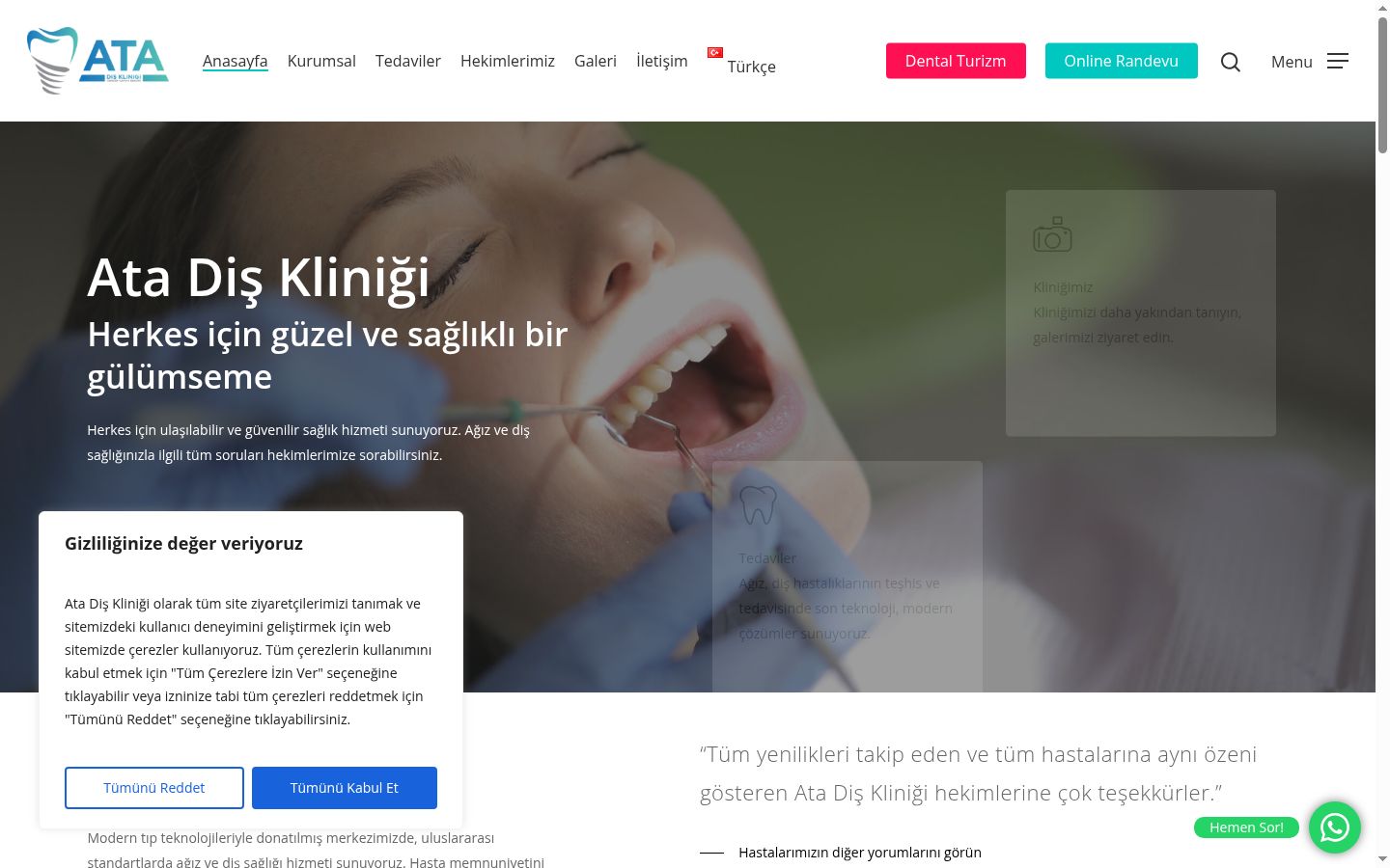 Kuvakaappaus suostumusbannerista, joka näytettiin ennen mitään vuorovaikutusta