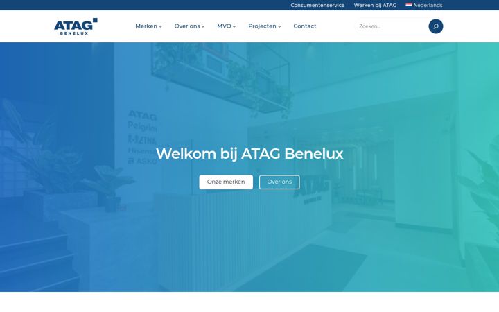 Screenshot of atagbenelux.com