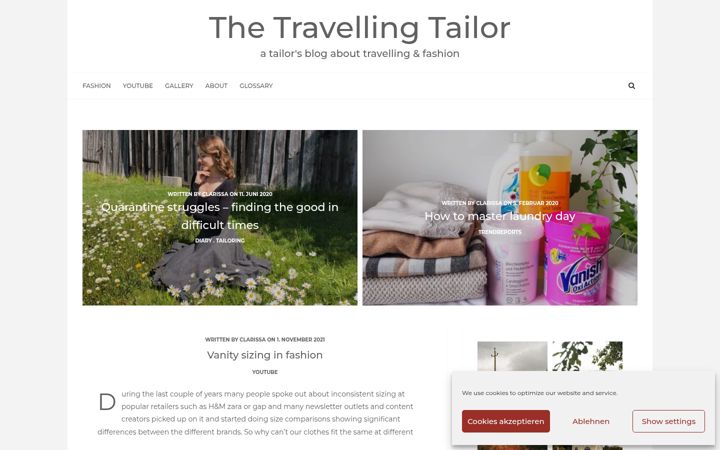 Screenshot of atailorsblog.com