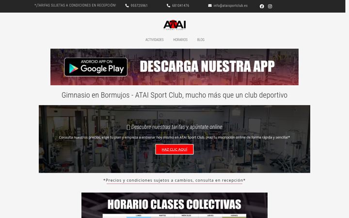 Screenshot van ataisportclub.es