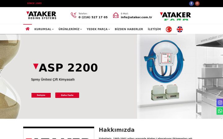 Screenshot of ataker.com.tr