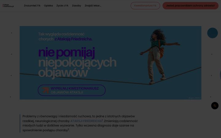 Screenshot of ataksjafriedreicha.pl