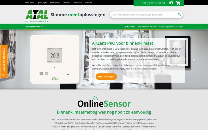 Screenshot of atal.nl